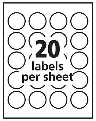 20 labels per sheet