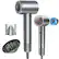 Front. Teendow - High Speed Ionic Hair Dryer, 150,000 RPM Brushless Motor, 1400W Salon-Grade Performance, 2 Magnetic Nozzles - Silver.