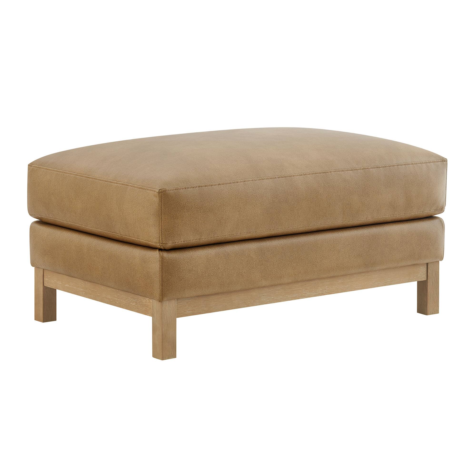 Angle. Modway - Roscoe Upholstered Ottoman - Toast.