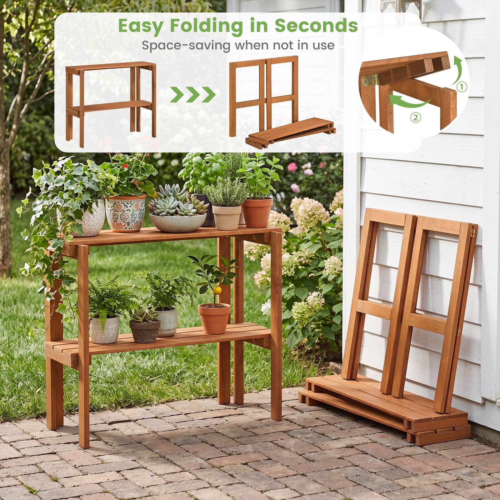 Easy Folding in Seconds  
Space-saving when not in use
