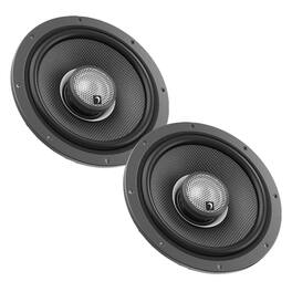Diamond Audio - HXM65F2BK Motosport 2-way 6.5" 2-ohm Flush Mount Speaker Black Carbon Cone Speaker - 450w Max/150w RMS - Black/Gray
