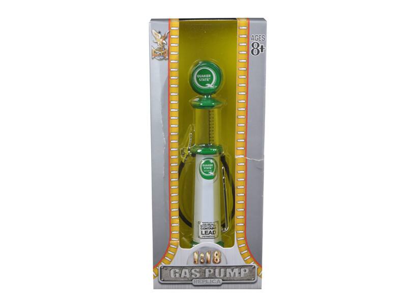 AGES 8+ QUAKER STATE" QUAKER STATE CONTAIN LEAD NONS GAS PUMP REPLICA