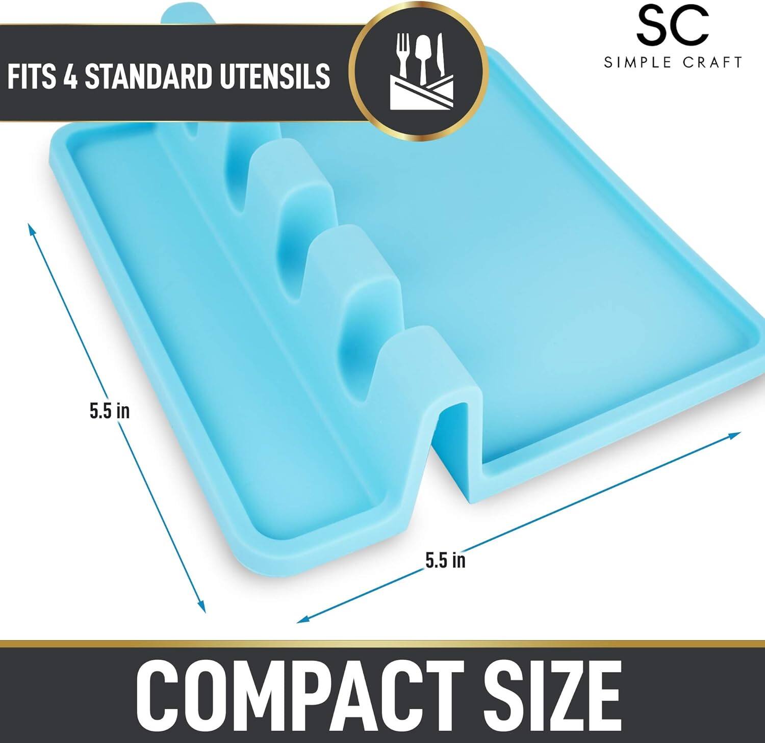 FITS 4 STANDARD UTENSILS

SC SIMPLE CRAFT

5.5 in

5.5 in

COMPACT SIZE