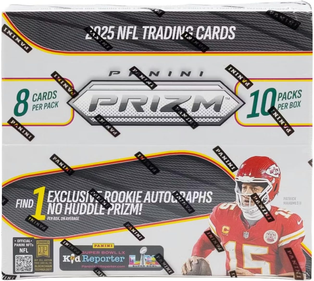 2025 Panini Prizm Football No Huddle Trading Card Box (2 No Huddle Prizm Autographs Per Box)