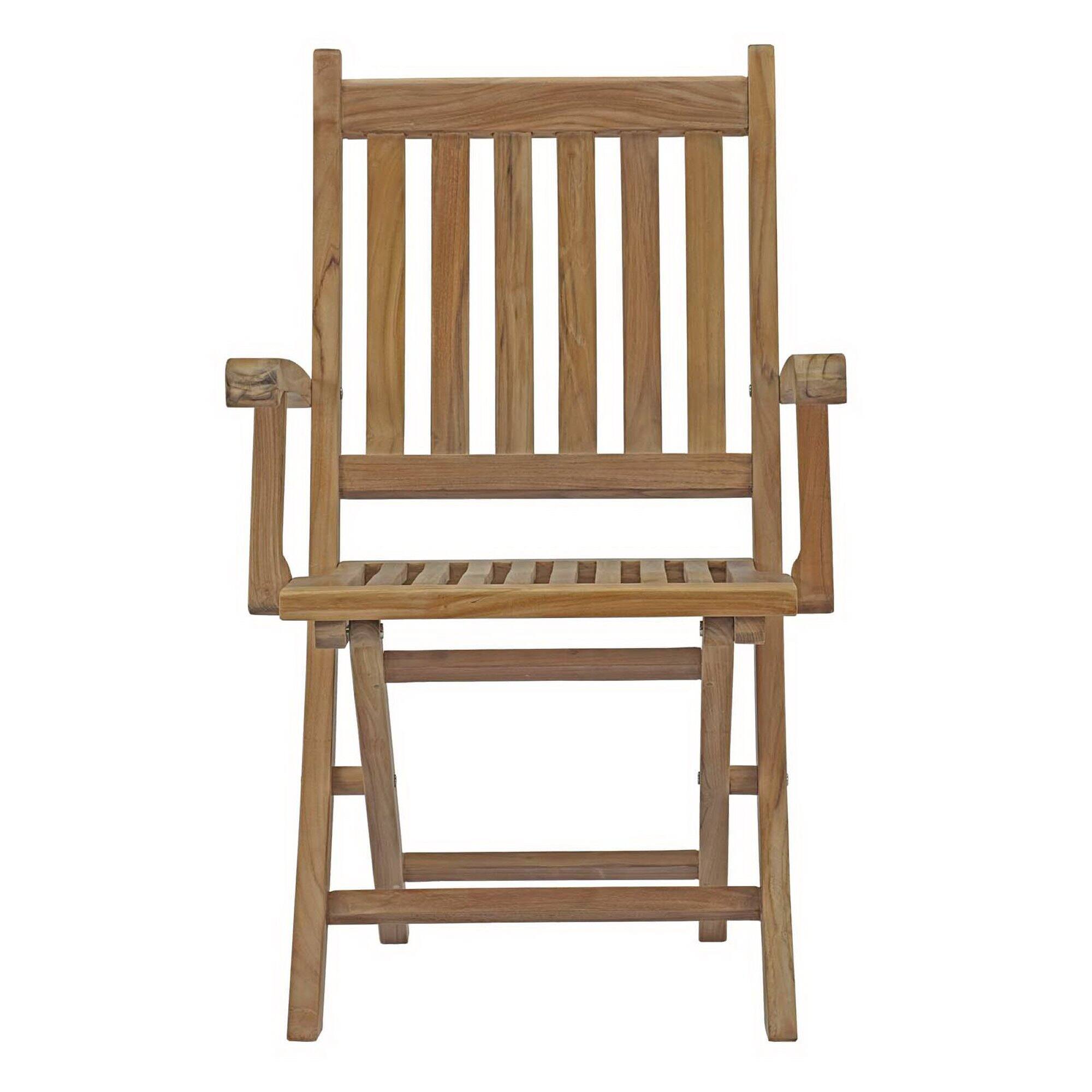 Alt View 1. Modway - Marina Outdoor Patio Teak Folding Chair by Modway - Natural.