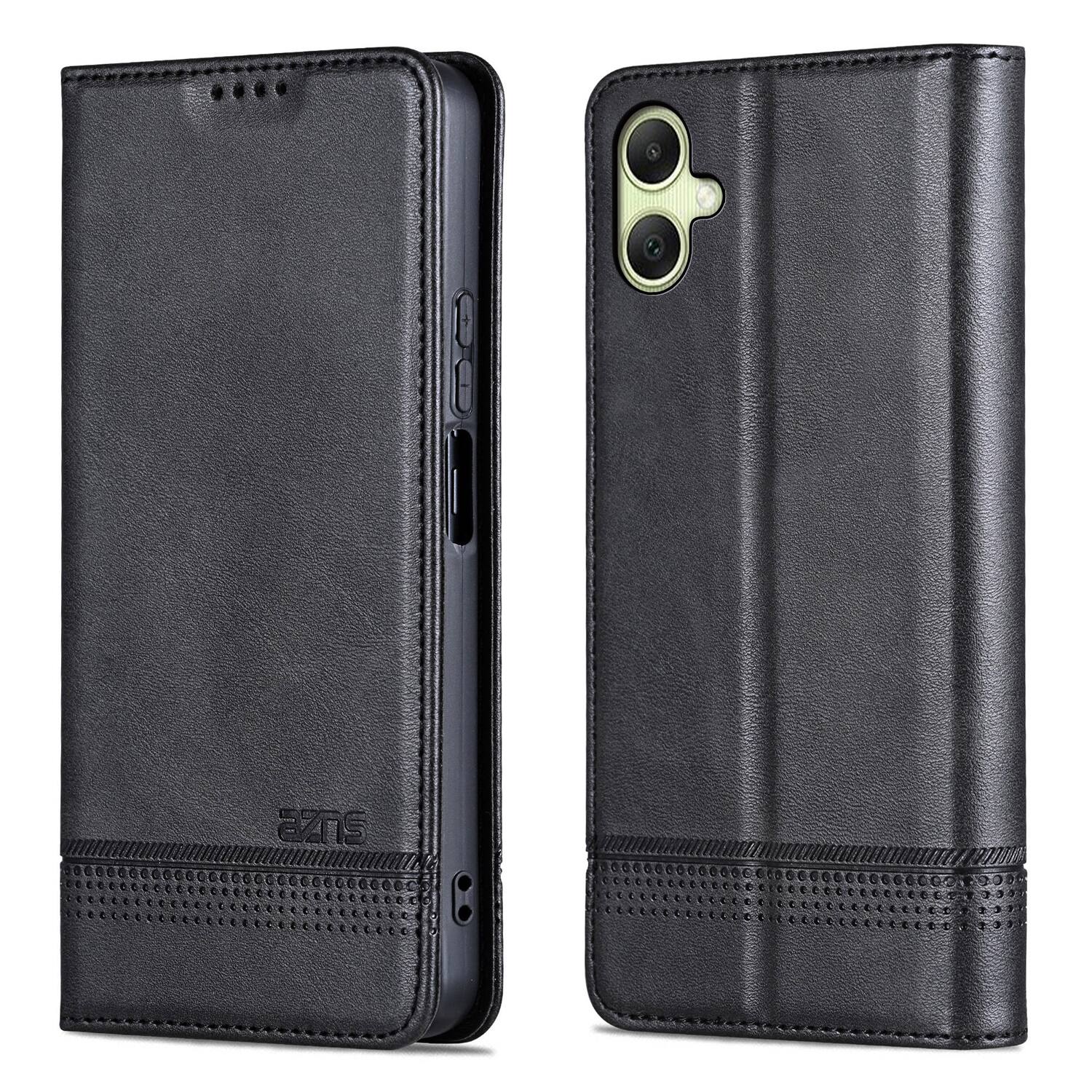 Alt View 4. Dteck - PU Leather Flip Wallet Case for Samsung Galaxy A07,Magnetic Closure Card Slots Kickstand Cover,Shock-Absorbing TPU Cover - Black.