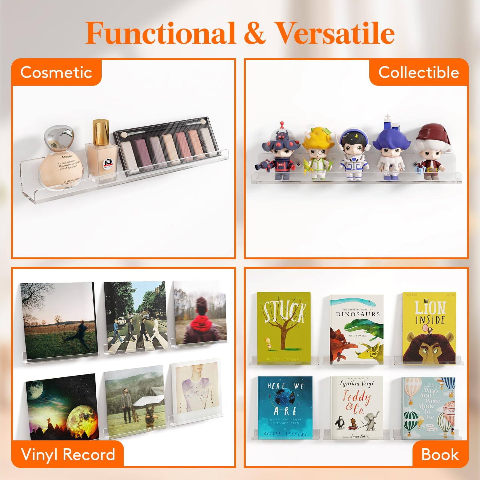 Functional & Versatile Cosmetic Collectible

- Cosmetic
- Collectible
- Vinyl Record
- Book

DINOSAURS
LION INSIDE
STUCK
HERE WE ARE
Cynthia Veig! Teddy GCo.
Wio You Were Made to Be