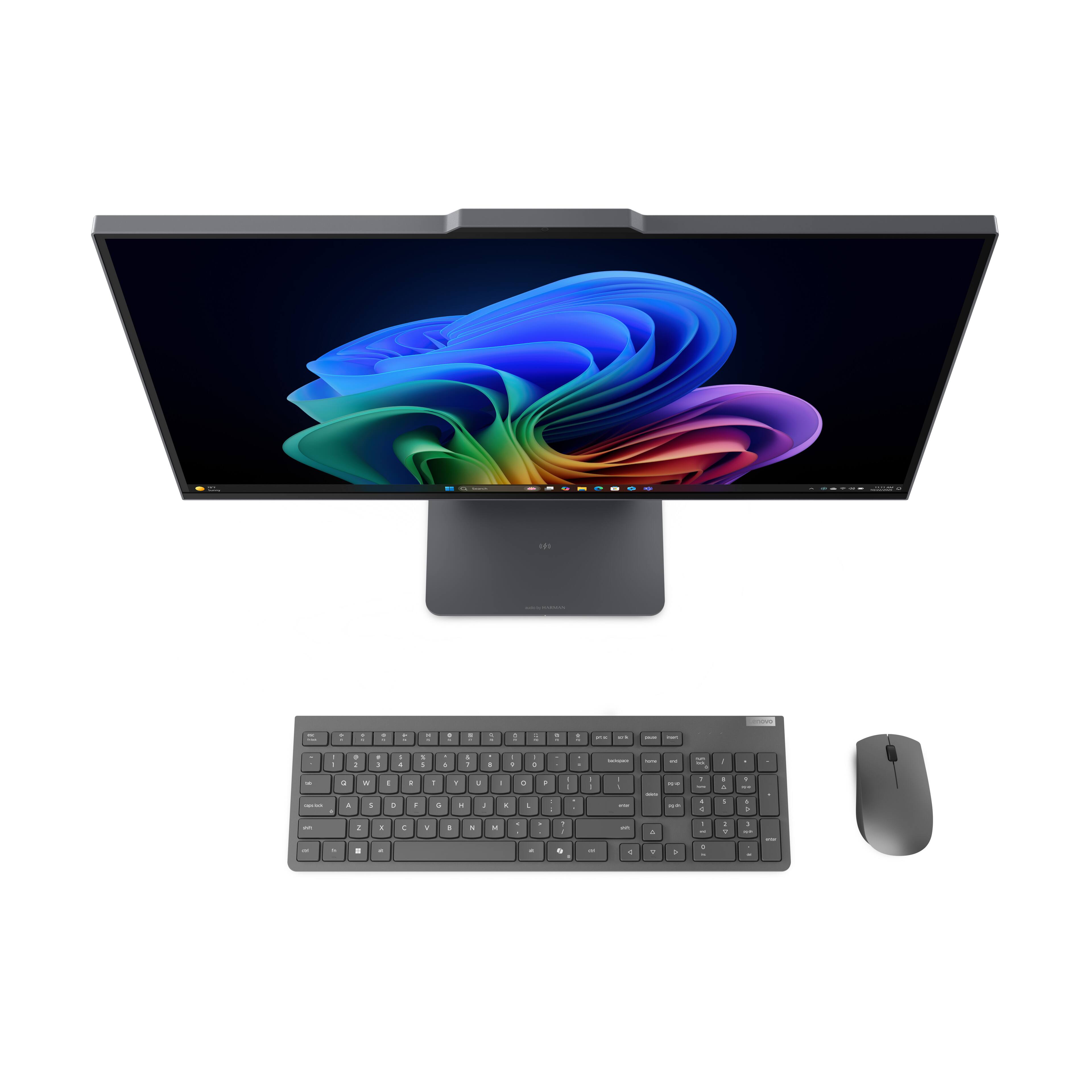 Alt View 11. Lenovo - IdeaCentre AIO 27" 2K IPS LCD Touch-Screen All-In-One - Core Ultra 7 Processor 355 2026 - 16GB Memory - 1TB Storage - Luna Grey.