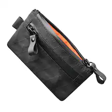 Front. ALPAKA - Zip Pouch - RFID-Blocking Small Cash and Card Zip Wallet with Weatherproof Fabrics, EDC Pouch for Men Travel - Black X-Pac VX21.