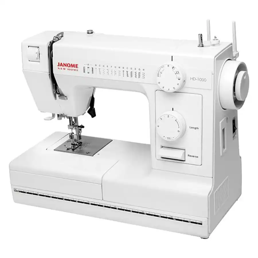 Janome HD1000 Heavy Duty Sewing Machine with 14 Built In Stitches White
