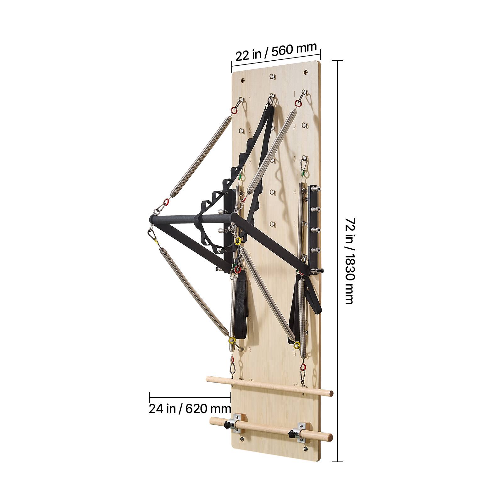 22 in / 560 mm  
72 in / 1830 mm  
24 in / 620 mm