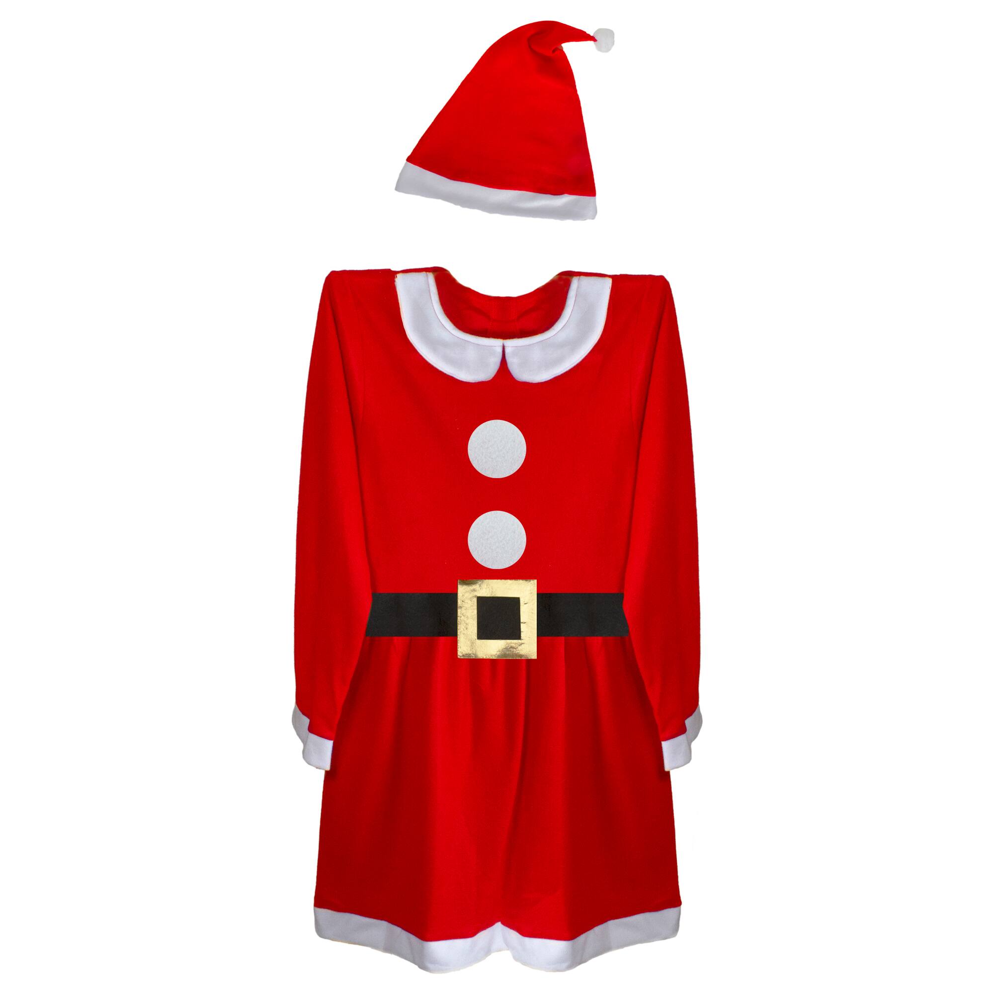 Alt View 4. Northlight - 41" Red and White Women's Mrs. Claus Costume Set - Large - White.