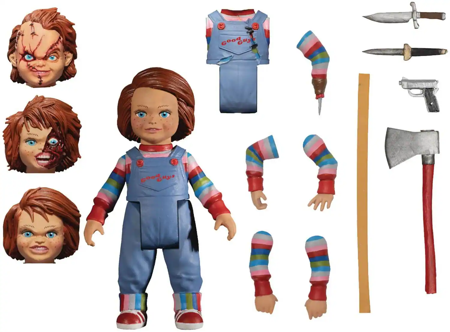 PopMarket - Mezco - 5 Points - Chucky Deluxe Figure Set - COLLECTIBLES - Multicolor