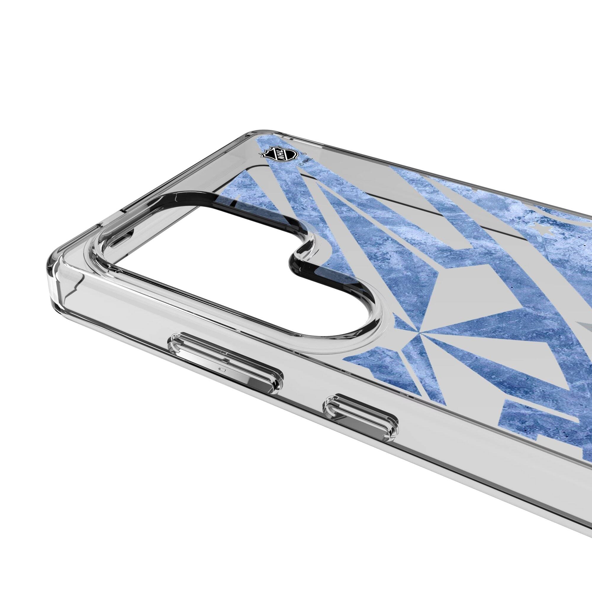 Alt View 2. Keyscaper - Columbus Blue Jackets Galaxy Clear Ice Case - S25 Ultra - Multicolor.