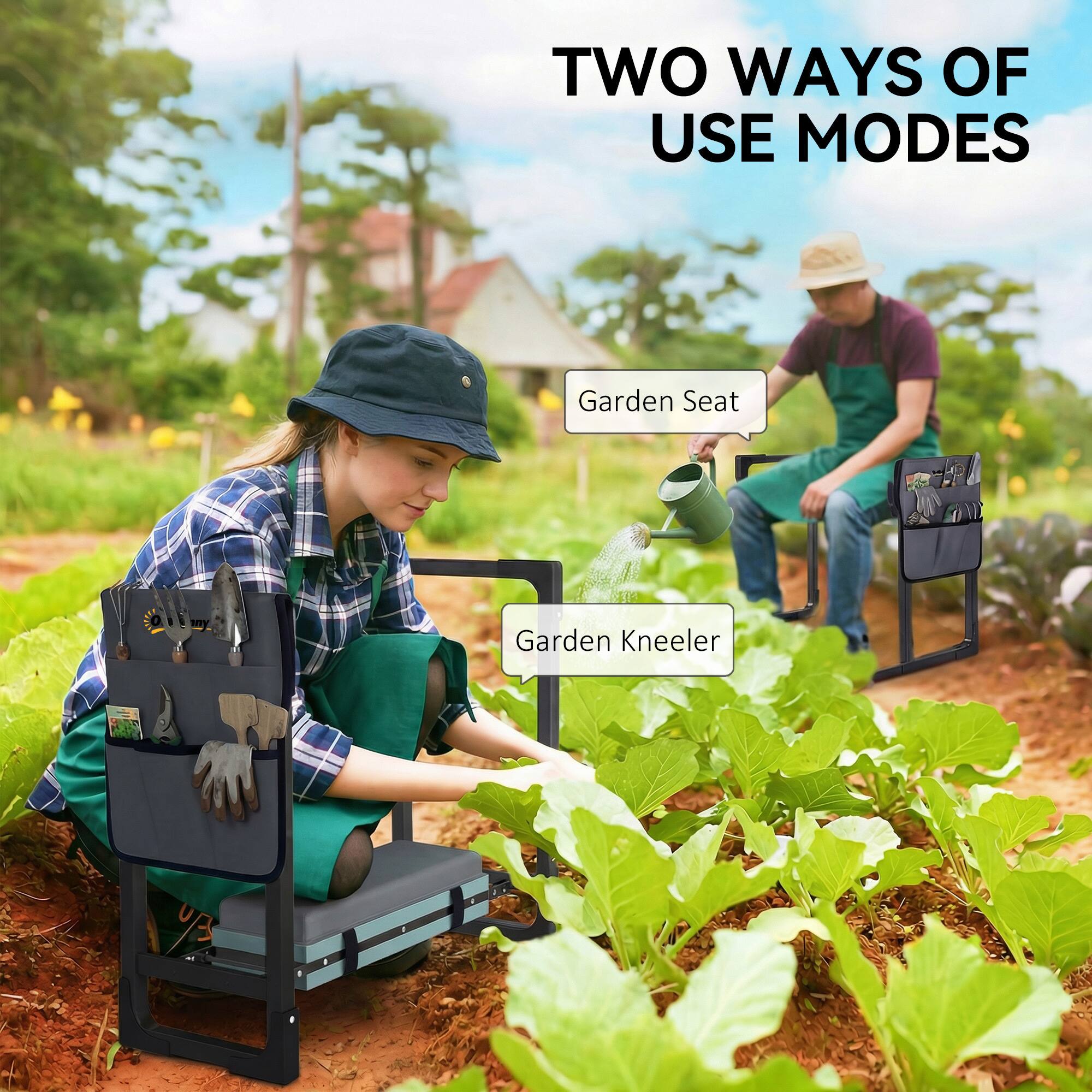 TWO WAYS OF USE MODES

Garden Seat

Garden Kneeler