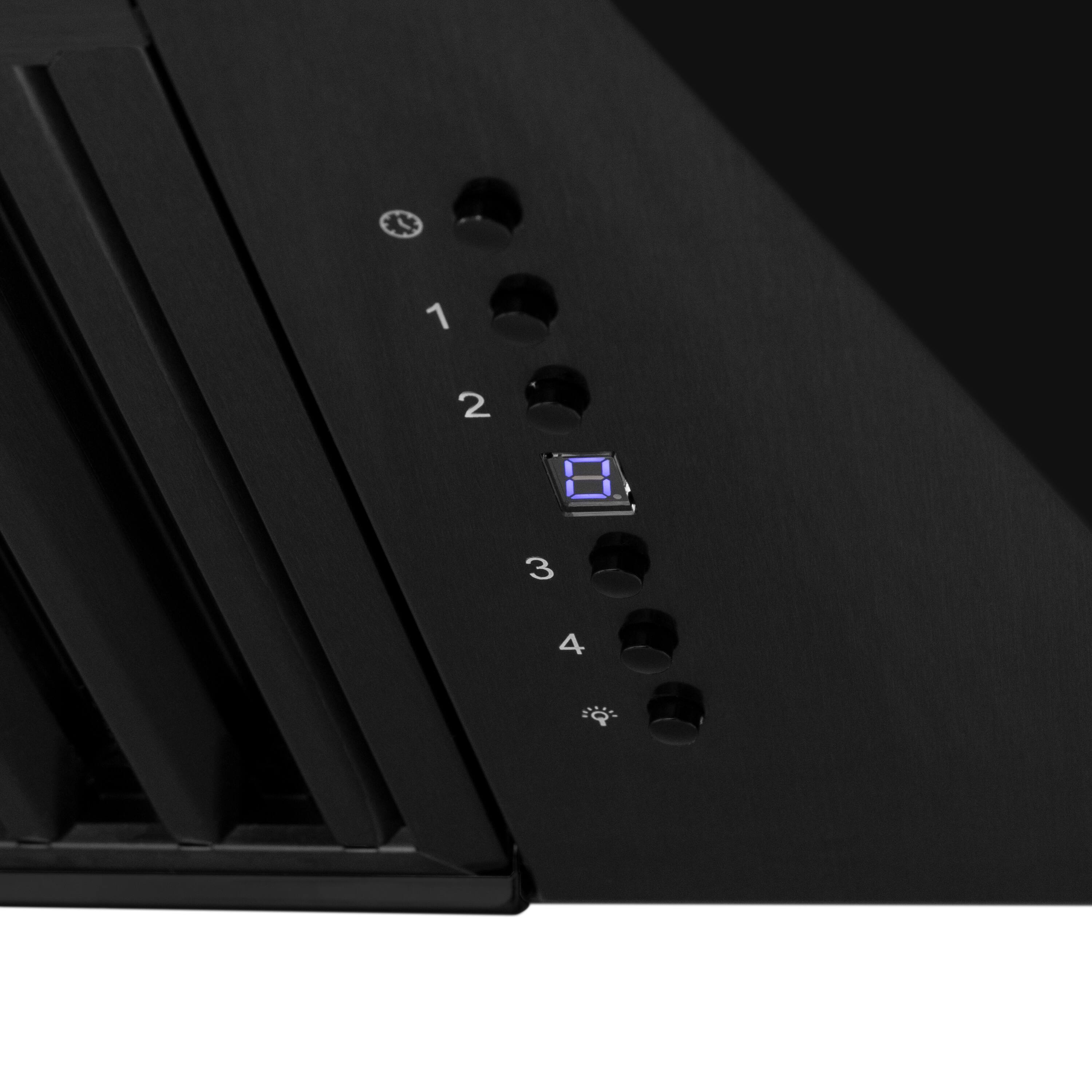 Alt View 1. ZLINE - 36" Externally Vented Range Hood - Black stainless steel.