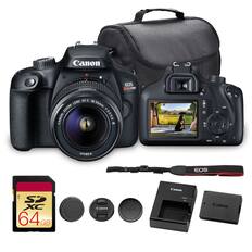 Canon EF-S Lens 18-55mm Zoom Canon 1:3.5-5.6 EOS Rebel T100
Canon SD XC 64 GB
Canon Lens Cap
Canon Battery Charger
Canon Battery
Canon Strap
Canon Lens Hood