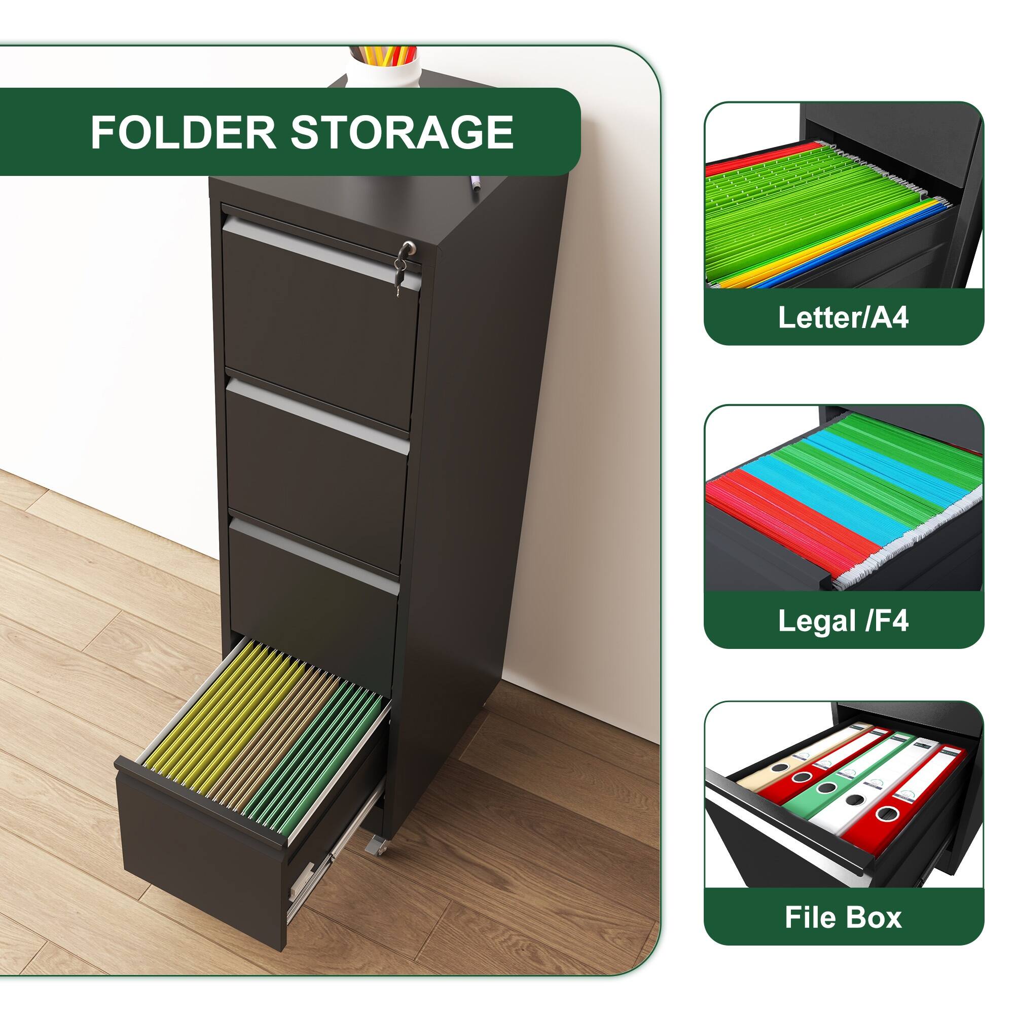FOLDER STORAGE  
Letter/A4  
Legal /F4  
File Box