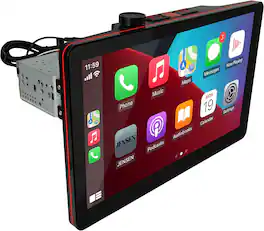 Jensen - J5UP12 11.6" Touchscreen Single/Double DIN Car Stereo | Wireless CarPlay & Android Auto | Bluetooth | USB - Black