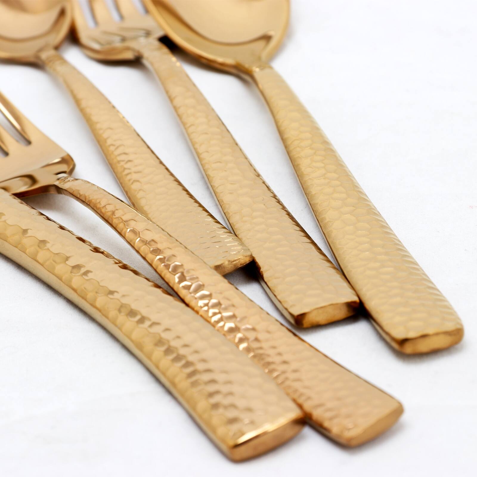 Alt View 1. Gibson - Gibson Elite Stonehenge 20 Piece Flatware Set in Rose Gold - Rose Gold.