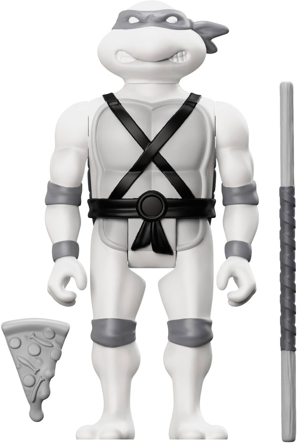 Alt View 3. Super7 - Super7 - Teenage Mutant Ninja Turtles - Reaction Wv9 - Donatello (Comic Greyscale)   - Collectibles - Multicolor.