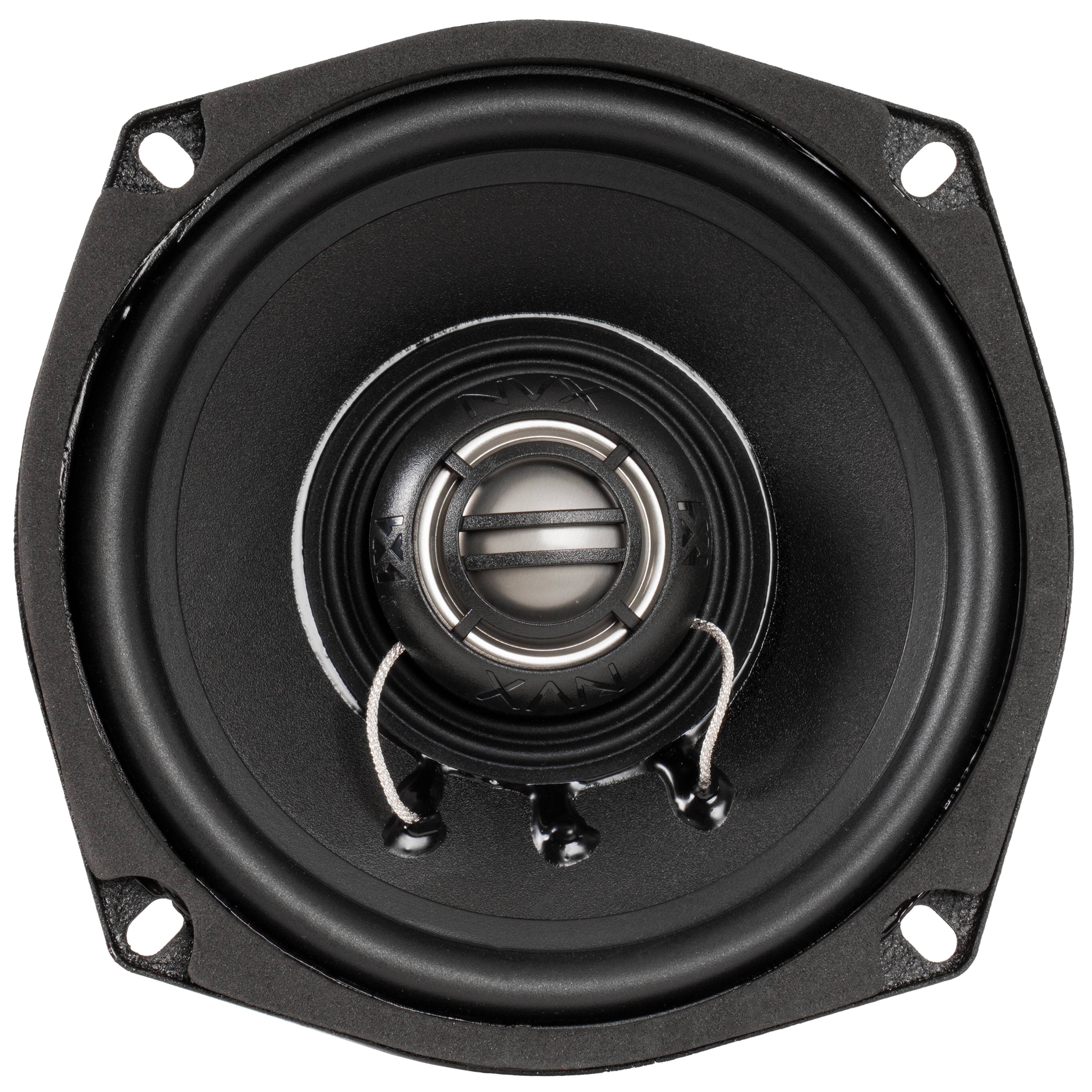Left. NVX - XFHD5F 300W RMS 5.25in XF-Series 2-Ohm Front Fairing Speakers for Select 1998-2013 Harley-Davidson Touring Model.