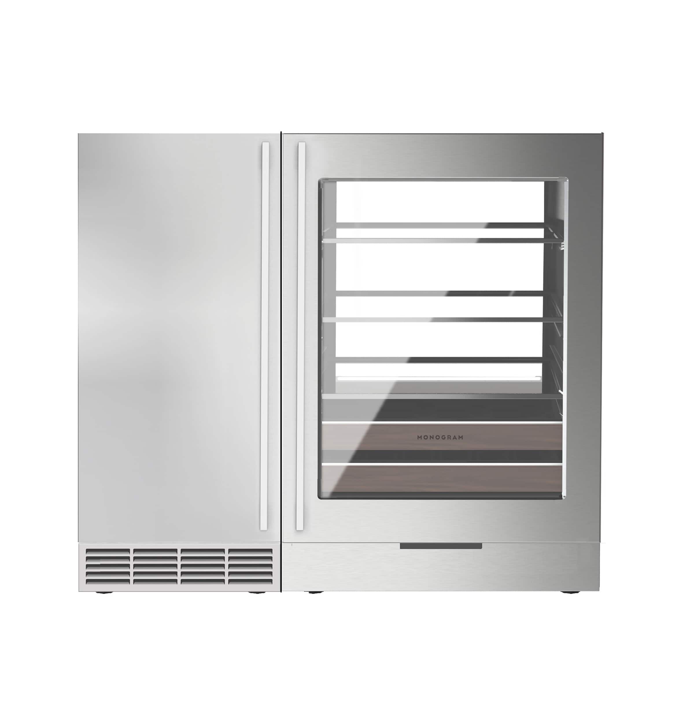 Alt View 14. Monogram - 13-Bottle or 126 Can Built-In Beverage Cooler with Illuminated Interior - Custom Panel Ready.