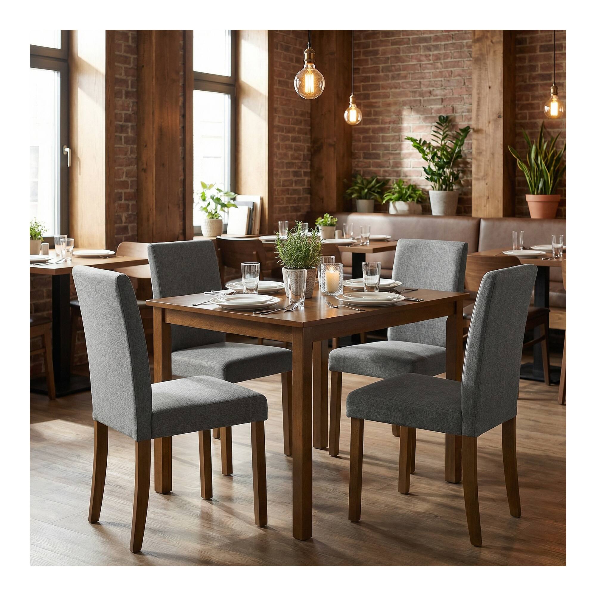 Boyel Living 5 Piece Dining Set with Rectangular Table and 4 ...