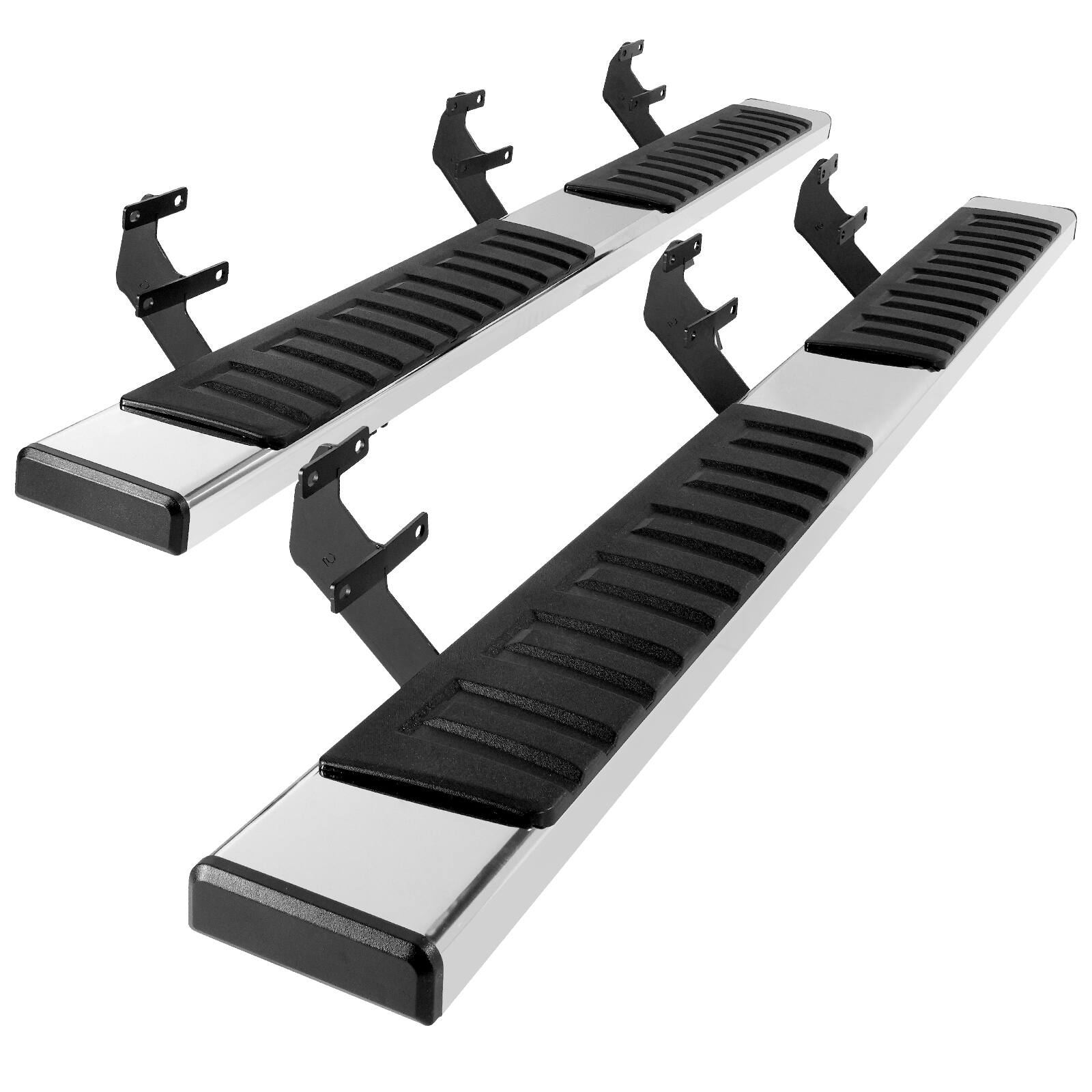 Alt View 5. VEVOR - Running Boards, 6" Step Bars Compatible with 2015-2023 Ford F150-Crew Cab/2017-2023 Ford F-250 F-350 Super Duty Crew Cab - Black;Silver.