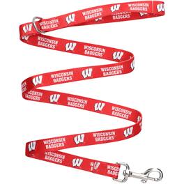 Sparo - Wisconsin Badgers Double Print Pet Leash - Red
