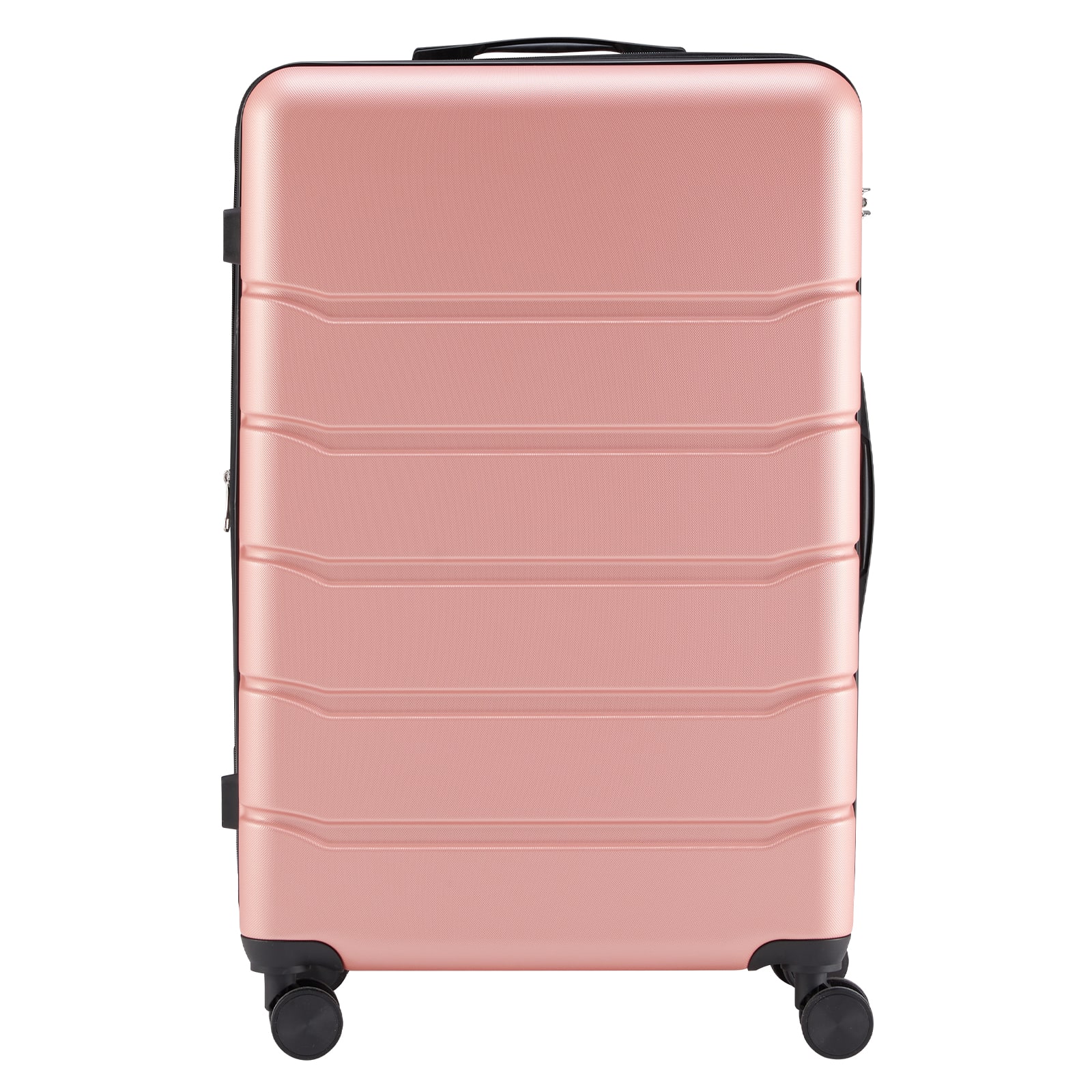 AENKYO - 28" Lightweight Roller Suitcase Hardside Luggage with Spinner Wheels and TSA Lock - Pink