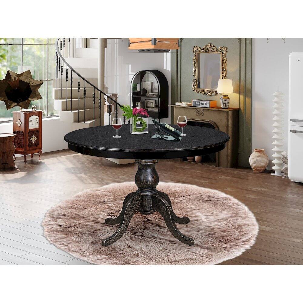 Alt View 1. East West Furniture - Wooden Kitchen Table - Black.