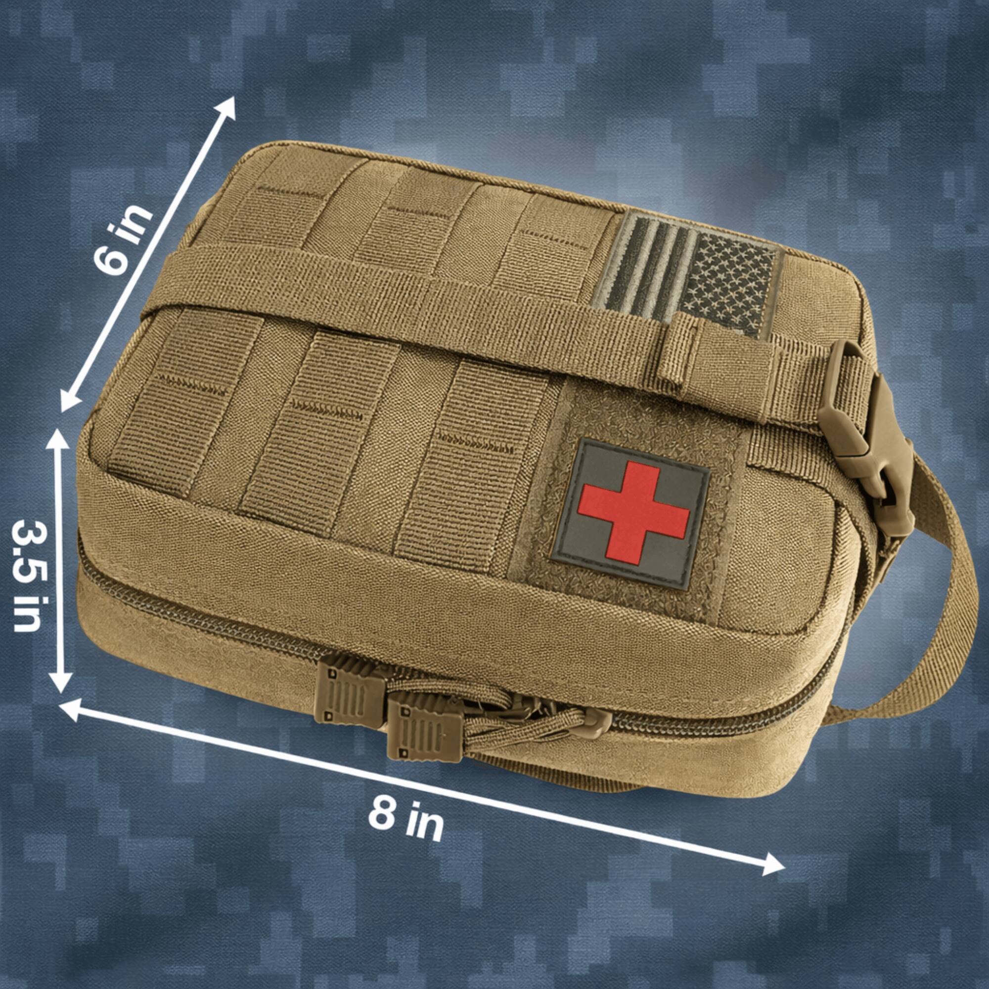 Alt View 2. XGear Tactical - Small Tactical First Aid Bag IFAK Pouch - Khaki.