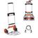 Front. VEVOR - Folding Hand Truck,275 lbs Load Capacity,Aluminum Portable Cart,Convertible Hand Truck and Dolly with Telescoping Handle - Silver.