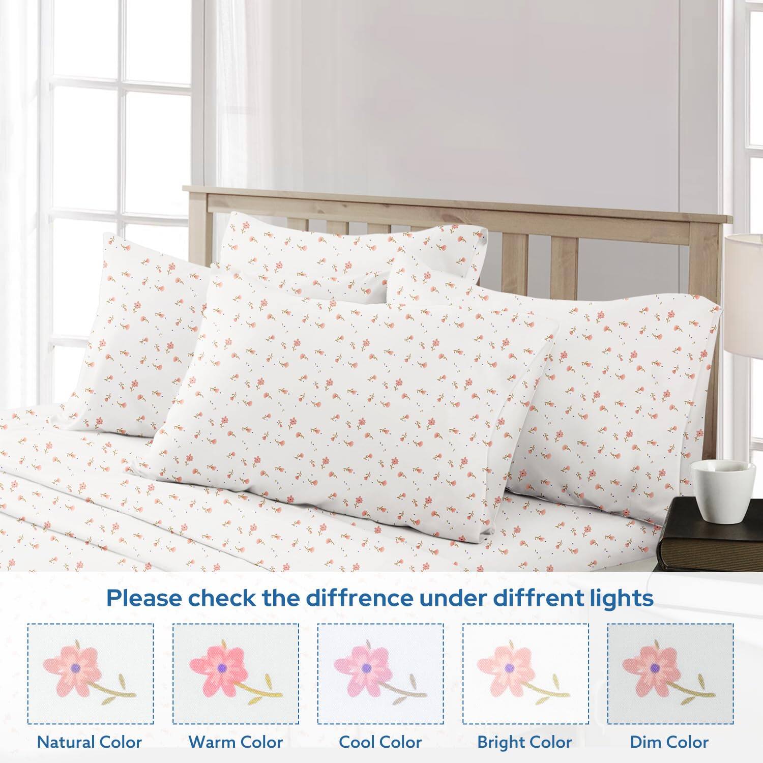 Dapper Styles Queen Sheet Set Floral Cottage Core Botanical Patterned ...