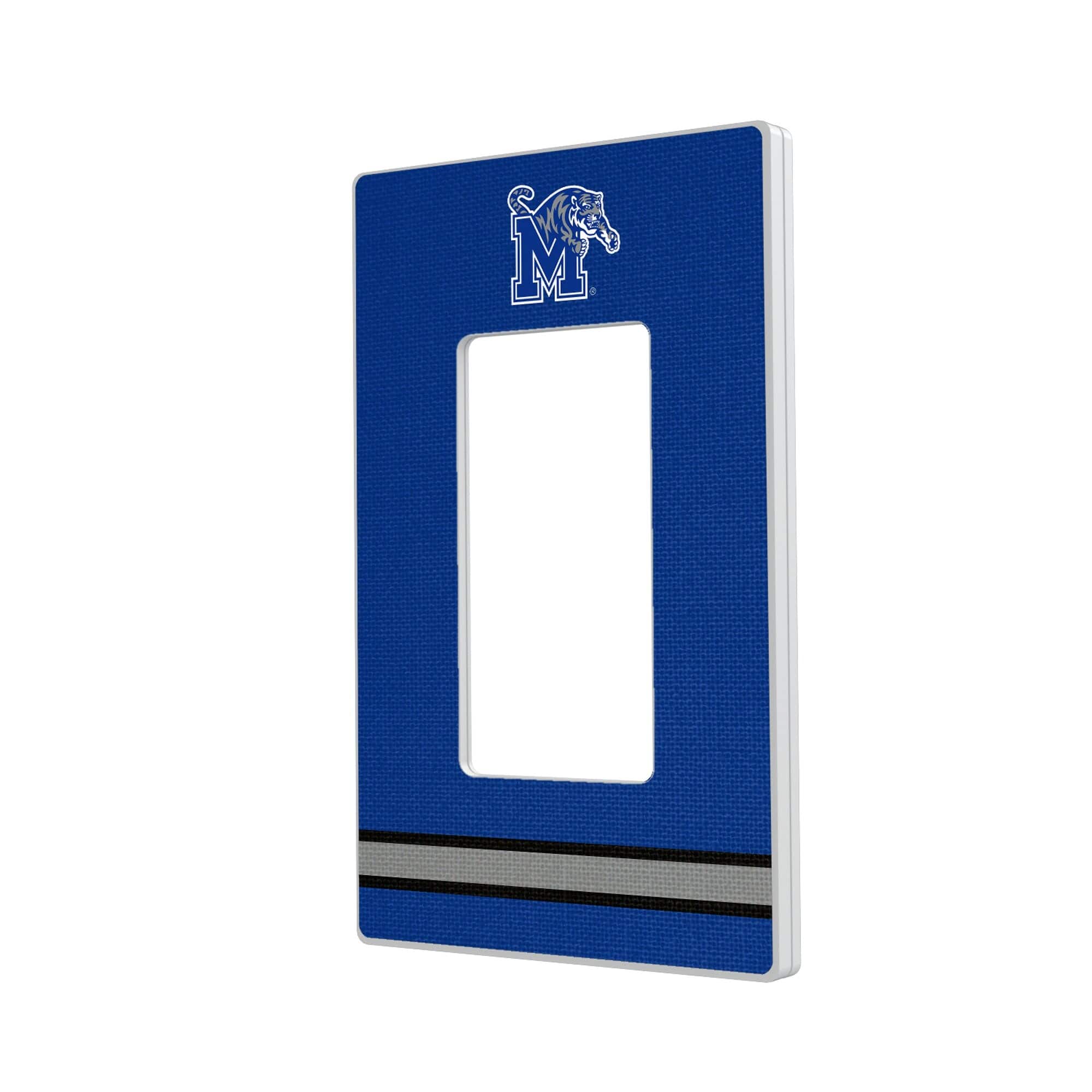 Keyscaper - Memphis Tigers Stripe Design Single Rocker Lightswitch Plate - Multicolor