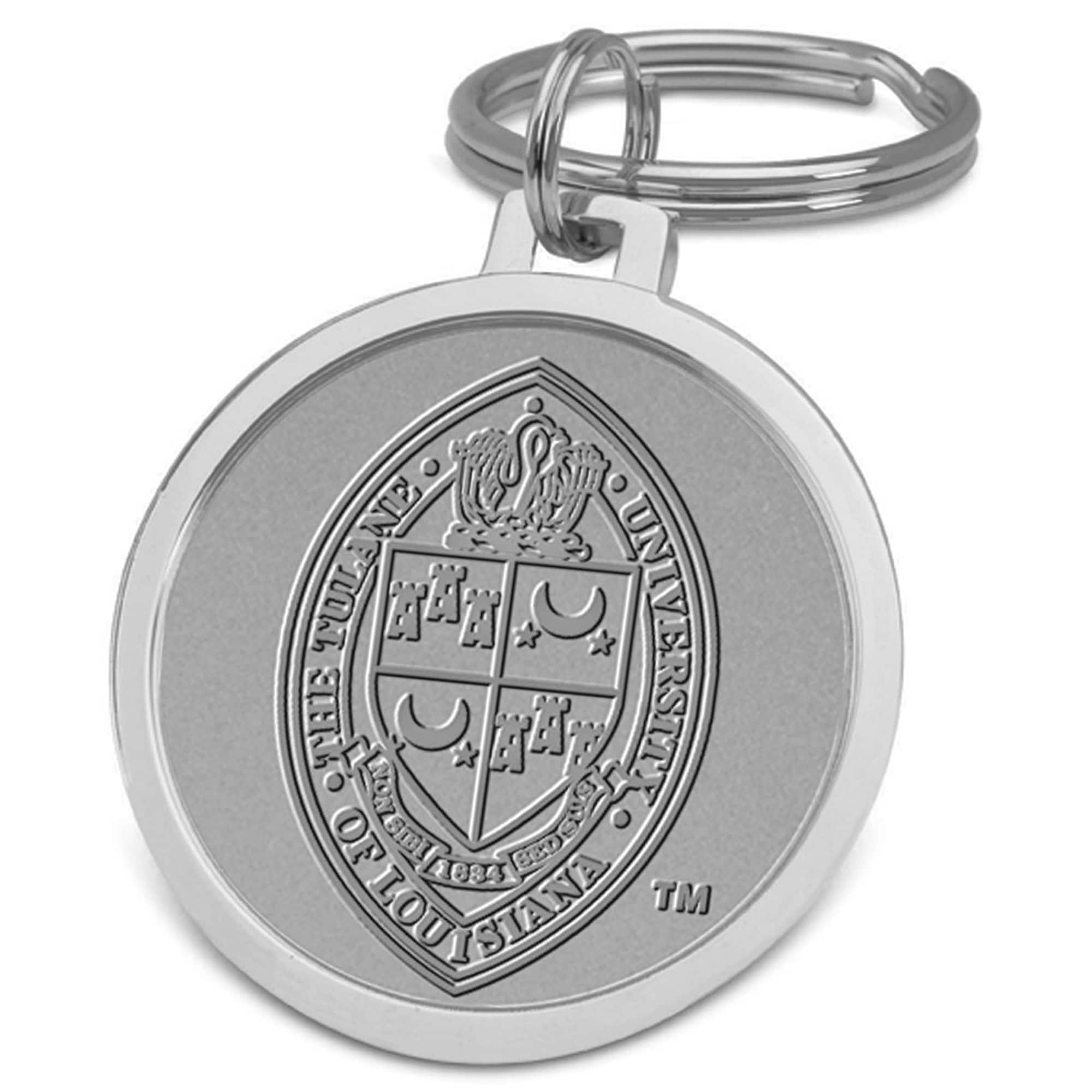Photos - Wallet Greenwave Jardine - Tulane Green Wave Logo Split-Wire Key Ring - Silver 4736129