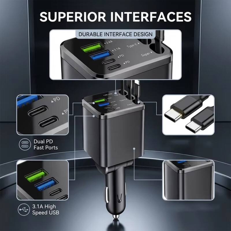 SUPERIOR INTERFACES

DURABLE INTERFACE DESIGN

- 2AA Type-C
- 4PD Super PD
- Dual PD Fast Ports
- 3.1A High Speed USB