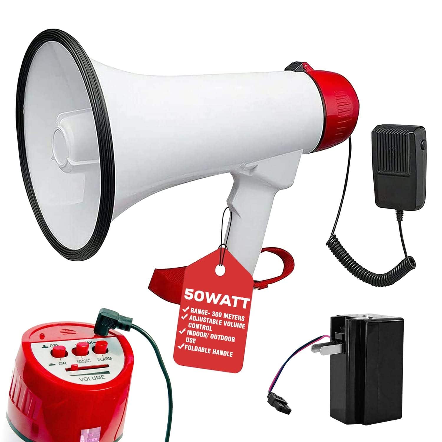 5 CORE 5Core Megaphone Bullhorn Speaker 50W Bull Horn Rechargeable