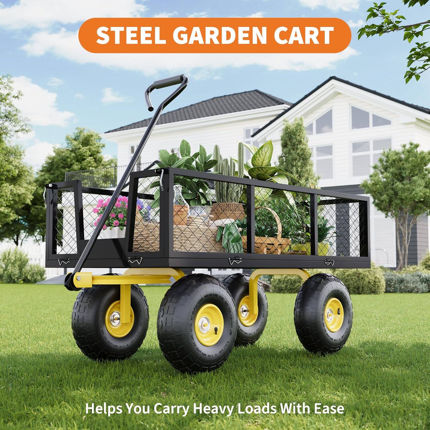 STEEL GARDEN CART

Helps You Carry Heavy Loads With Ease