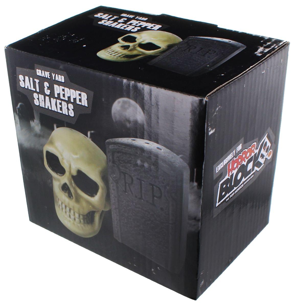 GRAVE YARD SALT & PEPPER SHAKERS  
EXCLUSIVE HORROR BLOCK