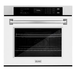 ZLINE - 30 in. True Convection Wall Oven w/ Air Fry w/ White Door - Satin Stainless Steel