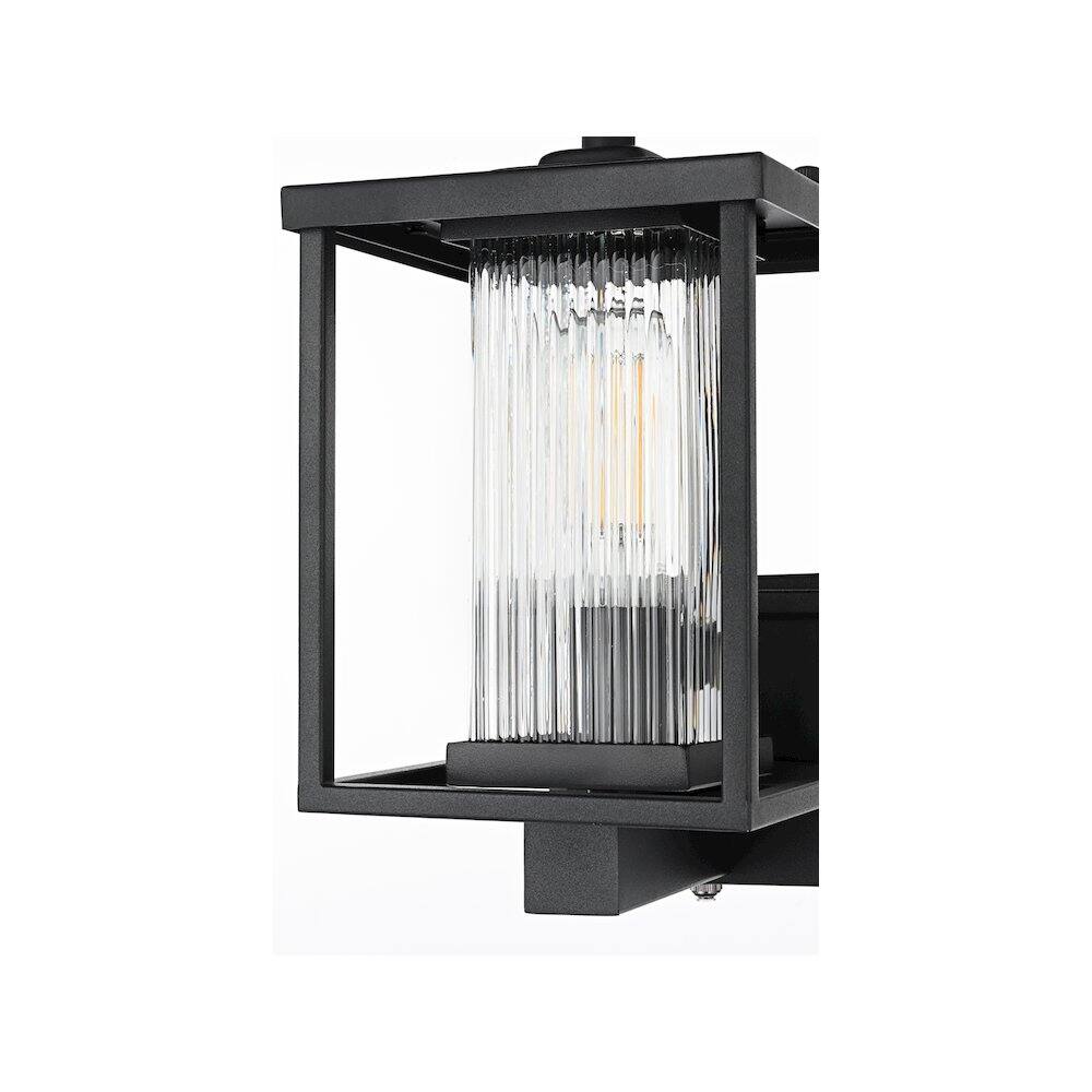 Alt View 2. Elegant Lighting - Dover 7 inch Outdoor Pendant in Black - Black.