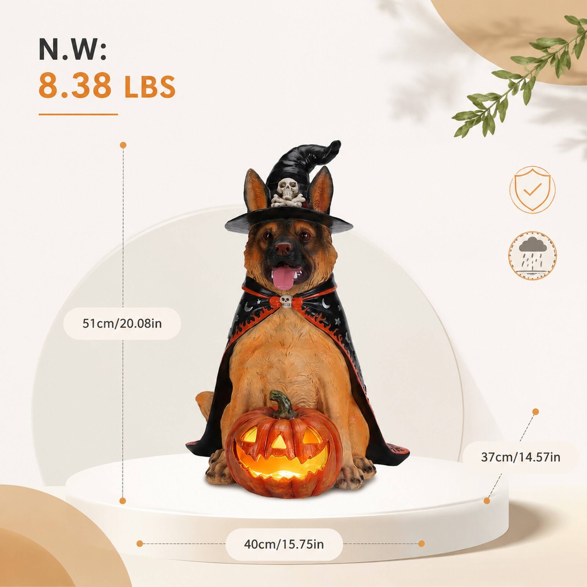 N.W: 8.38 LBS  
51cm/20.08in  
37cm/14.57in  
40cm/15.75in