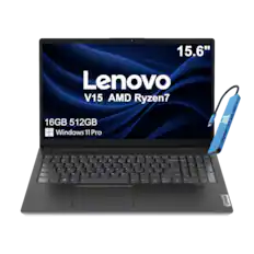 15.6" Lenovo V15 AMD Ryzen7 16GB 512GB Windows 11 Pro