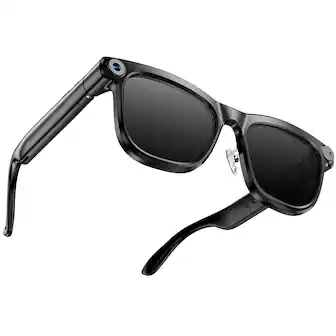 KAIGERR - Smart AI Glasses - with 13MP Camera -Video Recording - Real-Time Translation Bluetooth 5.4 5GHz WiFi - 4GB Storage - Black