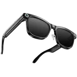 KAIGERR - Smart AI Glasses - with 13MP Camera -Video Recording - Real-Time Translation Bluetooth 5.4 5GHz WiFi - 4GB Storage - Black