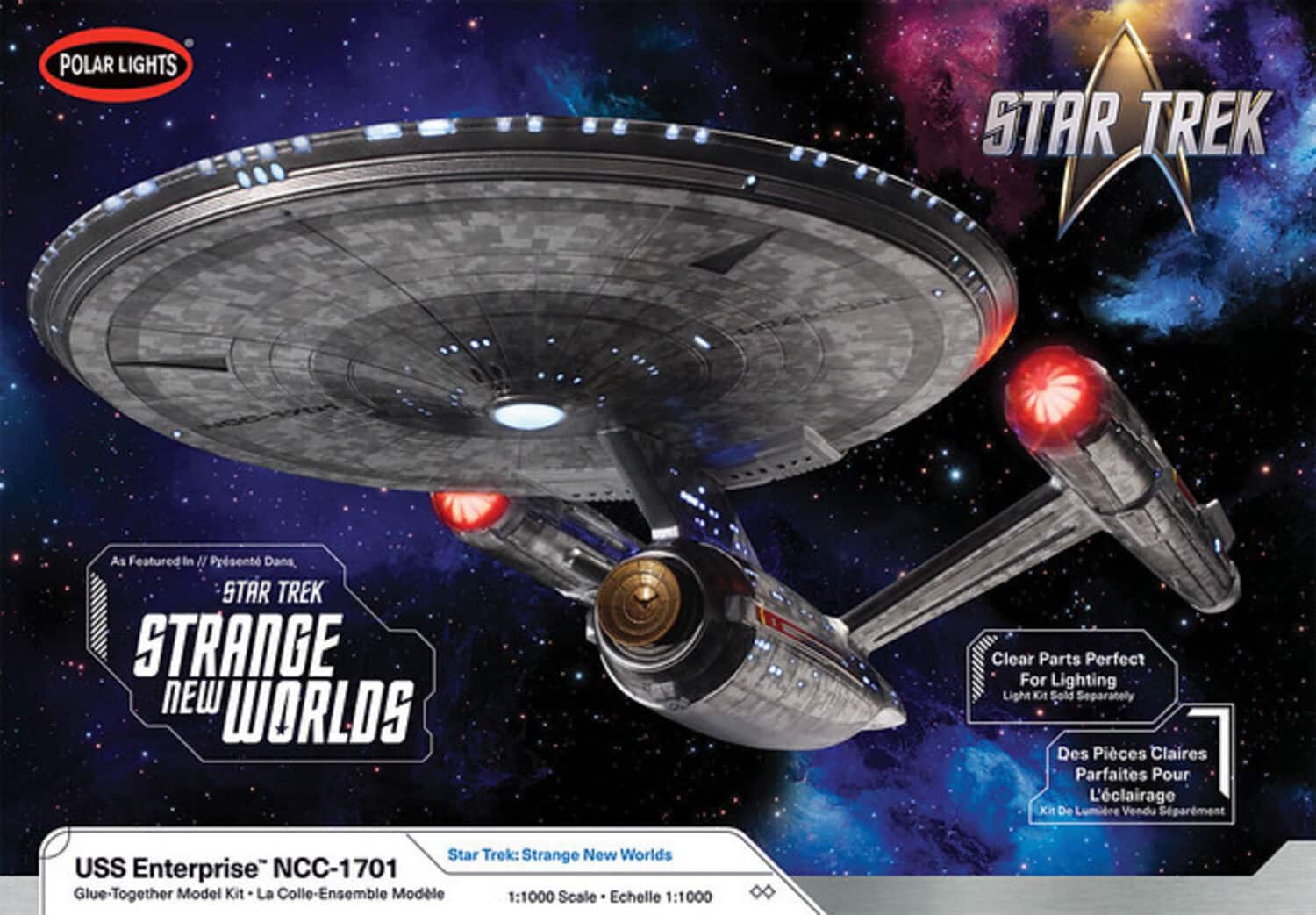 PopMarket - Star Trek Strange New Worlds U.S.S. Enterprise Polar Lights Model Kit - COLLECTIBLES - Multicolor