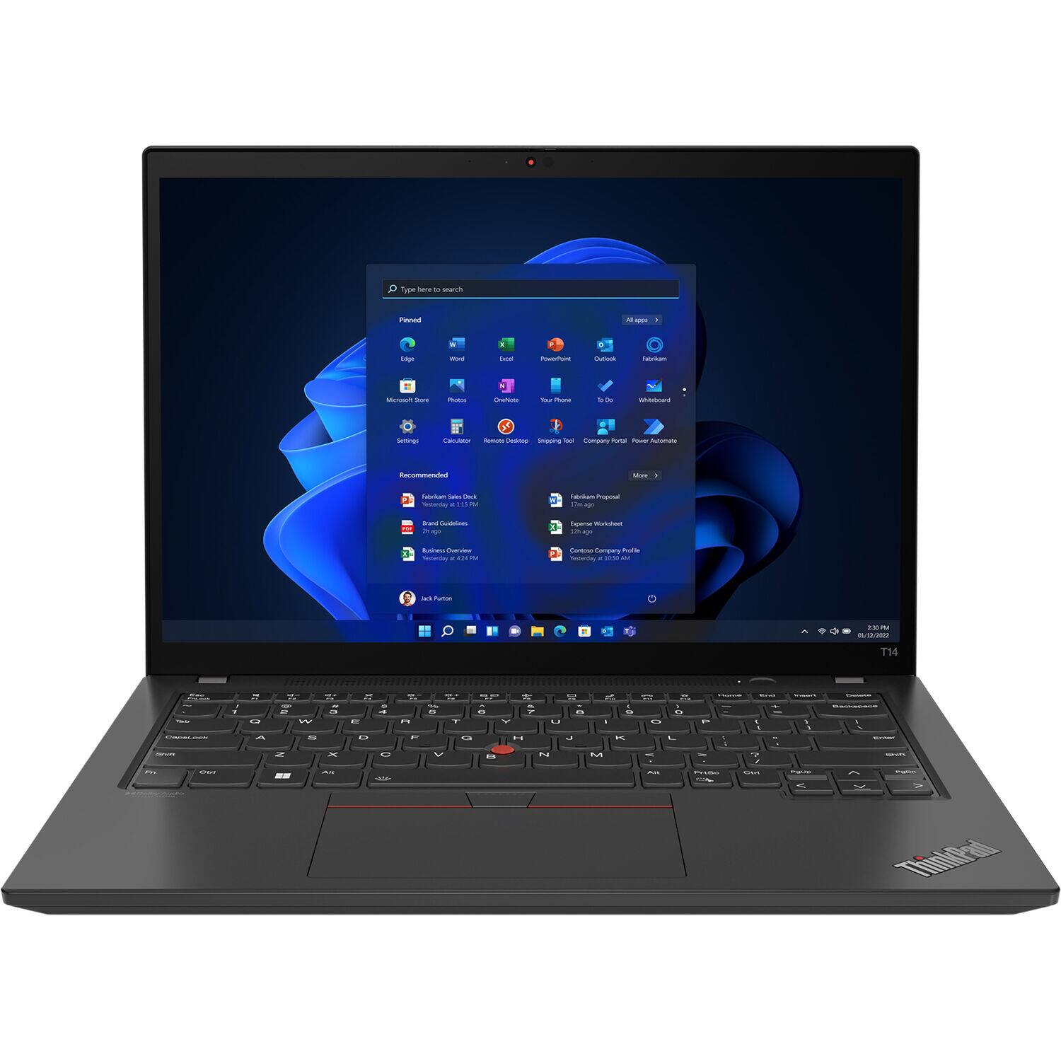 Lenovo - Refurbished Excellent - ThinkPad T14 Laptop 14.0 WUXGA Display (i7-1260P, 16GB, 512GB SSD, Intel Iris Xe, Win 11 Pro) - Thunder Black