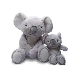 TriAction Toys - Snooze Monsters Interactive Bedtime Plush Set | Koala With Baby - Gray